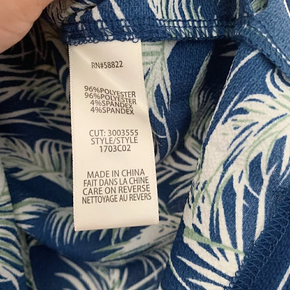 NWT Max Studio Blue Leaves Printed Flowy Shorts XS​​​​​​​​​​​​​​​​​​​​​​​​​​​​​​